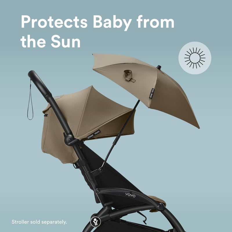 Stokke YOYO Parasol - Baby Stroller Umbrella with UPF 50+ Protection - Toffee - Image 2