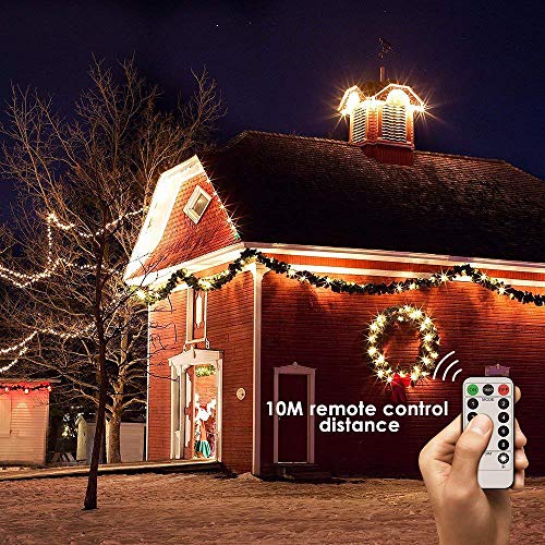XERGY 10M 100Led Battery Box&Remote&8 Mode Functions Copper Wire Led Fairy String Lights Festive (Multi Color) ,10 meters - Image 5