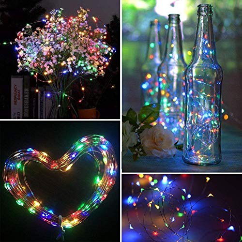XERGY 10M 100Led Battery Box&Remote&8 Mode Functions Copper Wire Led Fairy String Lights Festive (Multi Color) ,10 meters - Image 3