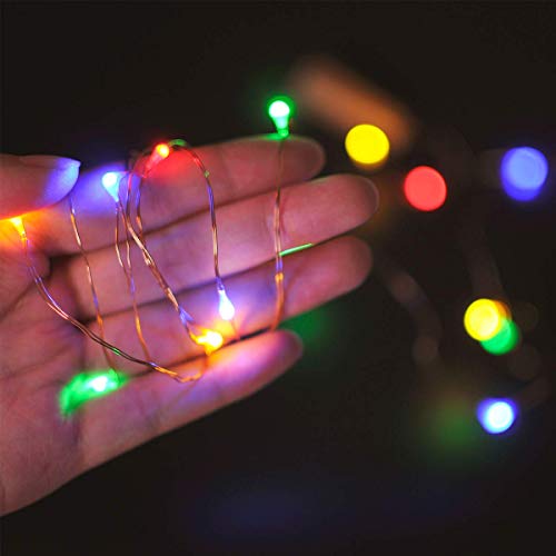 XERGY 10M 100Led Battery Box&Remote&8 Mode Functions Copper Wire Led Fairy String Lights Festive (Multi Color) ,10 meters - Image 2
