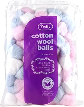 Pretty Cotton Wool Balls 100 Colour
