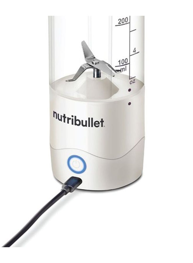 nutribullet Portable Blender for Protein Shake, Smoothie, Frozen Fruit & Ice, Tritan Plastic, BPA-Free with Handled Sip Lid, USB-C Rechargeable 2200mAh Battery, Dishwasher Safe Parts, 475 ml 100 W NB-PB475W Off White - Image 5
