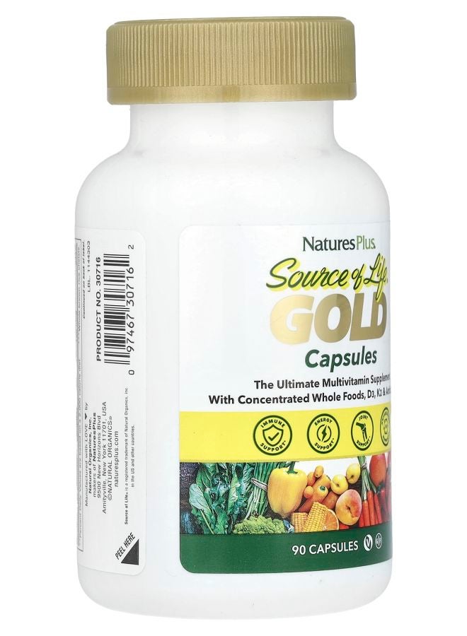 NaturesPlus Source of Life® Gold The Ultimate Multivitamin Supplement 90 Capsules - Image 2