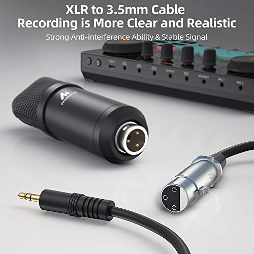 Maono AU-A03 Condenser Microphone Kit Podcast Mic with Boom Arm Microphone Stand (Black) - Image 4