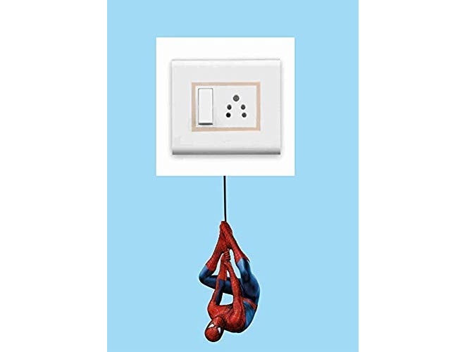 Techgifti ™ Spiderman Switch Board Sticker Wall Sticker, Baby Room, Wall Art, Fridge Sticker Pack of 5 - Image 3