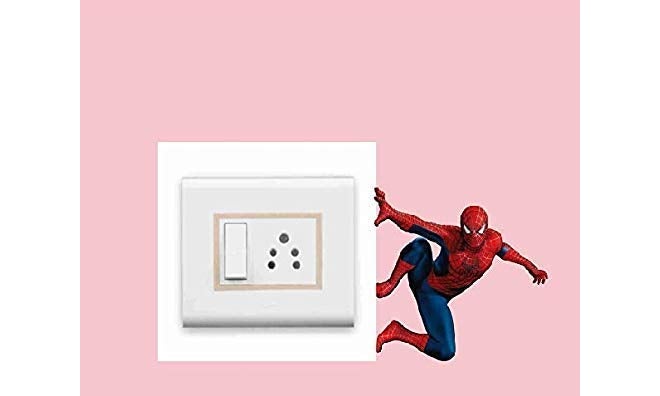Techgifti ™ Spiderman Switch Board Sticker Wall Sticker, Baby Room, Wall Art, Fridge Sticker Pack of 5 - Image 4
