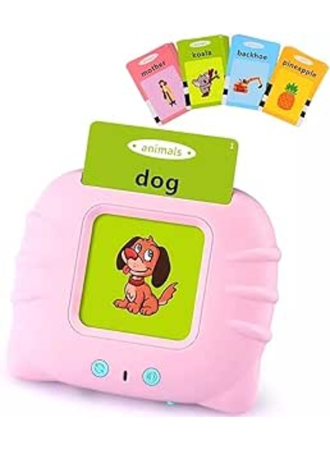 قارئ بطاقات تفاعلي لتعليم الأطفال وتنمية المهارات اللغوية – أزرق فاتح/وردي روز - Image 2