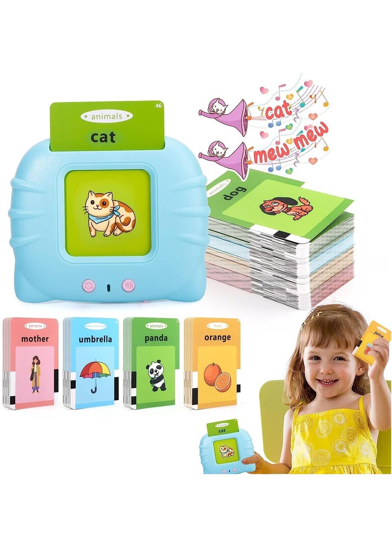 قارئ بطاقات تفاعلي لتعليم الأطفال وتنمية المهارات اللغوية – أزرق فاتح/وردي روز - Image 3