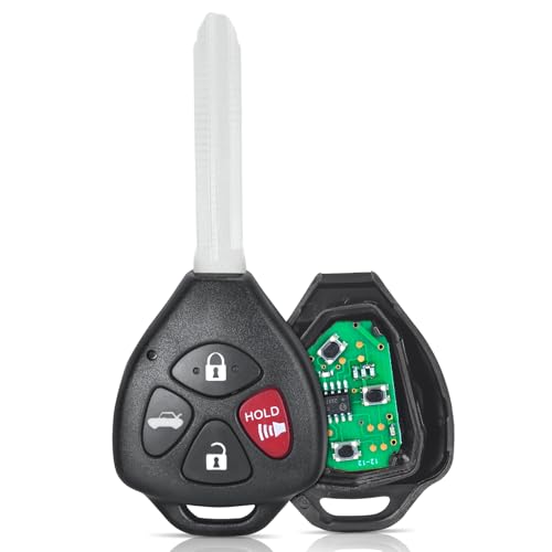Beefunny 315MHz 4D67 Chip Upgraded Flip Remote Car Key Fob 4 Button for Toyota Camry Corolla Matrix Sienna Solara, for Pontanic Vibe GQ43VT14T (1) - Image 1