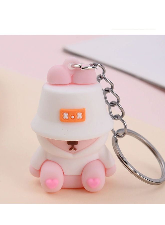Generic Anime keychain with ribbonDistinctive cartoon keychain cute accessory keychain with cartoon character that fits with the car wallet and bag nice creative gift - Image 1