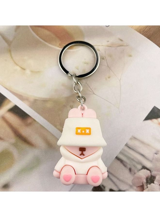 Generic Anime keychain with ribbonDistinctive cartoon keychain cute accessory keychain with cartoon character that fits with the car wallet and bag nice creative gift - Image 2