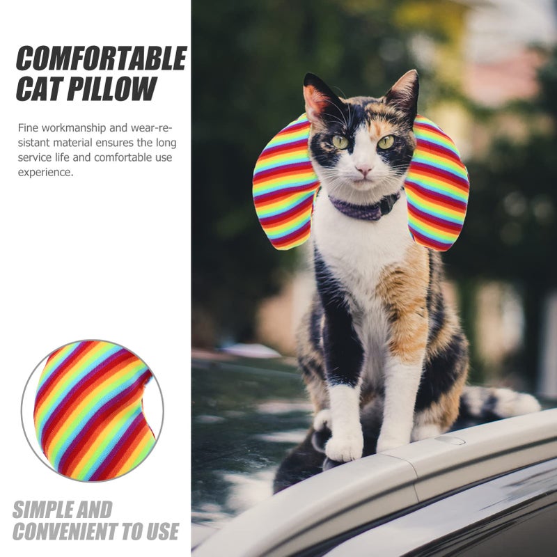 U Shaped Cat Dog Neck Pillow Soft Portable Washable Sleeping Cushion Multi Color - Image 4
