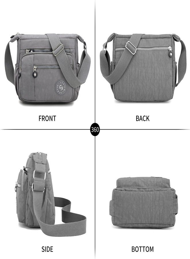 WITERY Crossbody Bag for Women - Nylon Waterproof Shoulder Bag Casual Zipper Multi-Pocket Crossbody Purses with Adjustable Strap, Ladies Lightweight Pocketbooks Messenger Bags Travel Purse Handbag - Image 3