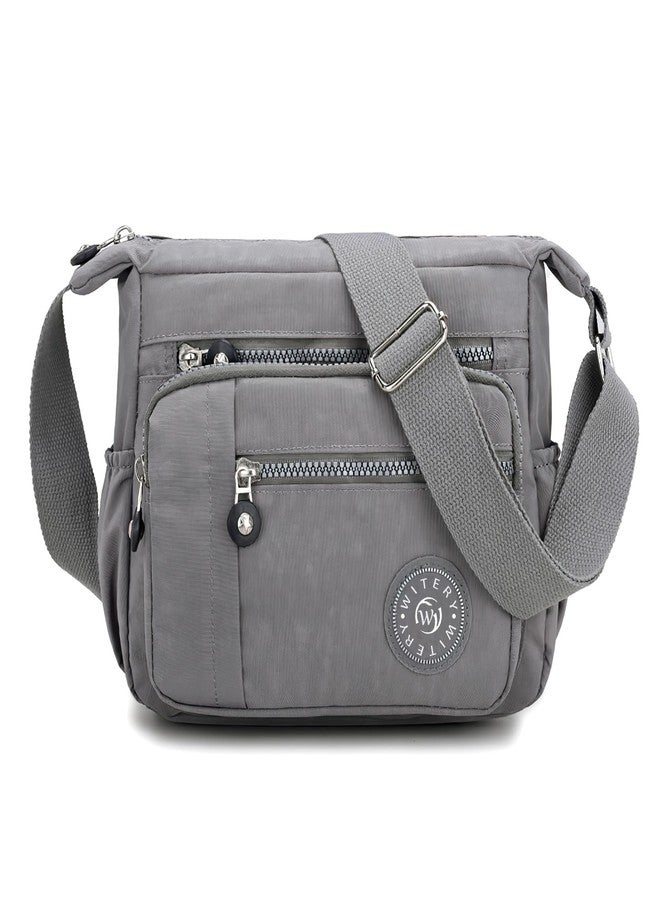 WITERY Crossbody Bag for Women - Nylon Waterproof Shoulder Bag Casual Zipper Multi-Pocket Crossbody Purses with Adjustable Strap, Ladies Lightweight Pocketbooks Messenger Bags Travel Purse Handbag - Image 1