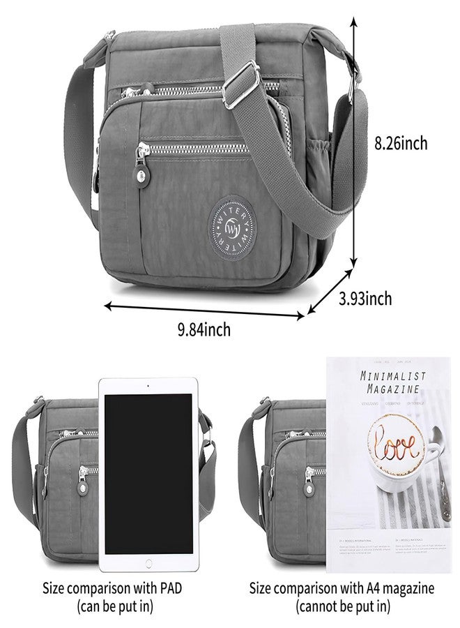 WITERY Crossbody Bag for Women - Nylon Waterproof Shoulder Bag Casual Zipper Multi-Pocket Crossbody Purses with Adjustable Strap, Ladies Lightweight Pocketbooks Messenger Bags Travel Purse Handbag - Image 4