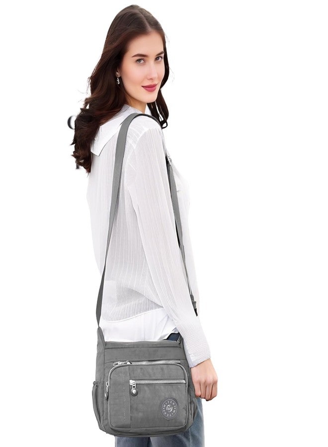WITERY Crossbody Bag for Women - Nylon Waterproof Shoulder Bag Casual Zipper Multi-Pocket Crossbody Purses with Adjustable Strap, Ladies Lightweight Pocketbooks Messenger Bags Travel Purse Handbag - Image 2