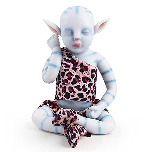 Vollence 17 inch Avatar Sleeping Full Body Silicone Baby Dolls Not Vinyl Dolls Navi Reborn Full Silicone Baby for Kid Boy - Image 1