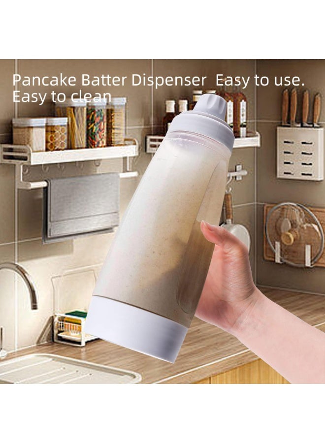 Pancake Batter Dispenser – 2 in 1 Mixer Bottle, 1000ml, BPA & Latex-Free, Dishwasher Safe – Perfect for Pancakes, Cupcakes, Muffins, Crepes - Image 3