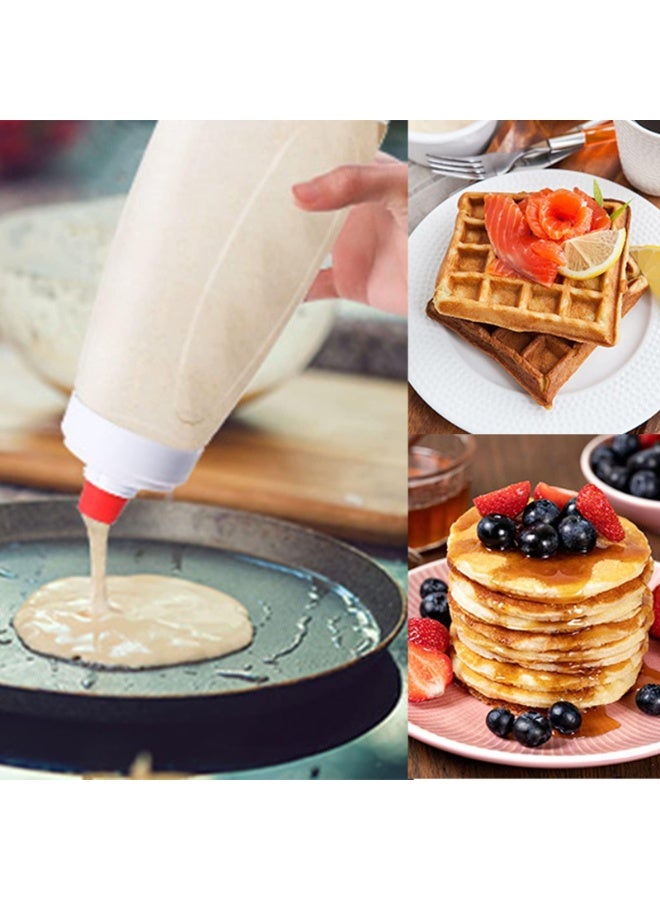Pancake Batter Dispenser – 2 in 1 Mixer Bottle, 1000ml, BPA & Latex-Free, Dishwasher Safe – Perfect for Pancakes, Cupcakes, Muffins, Crepes - Image 5