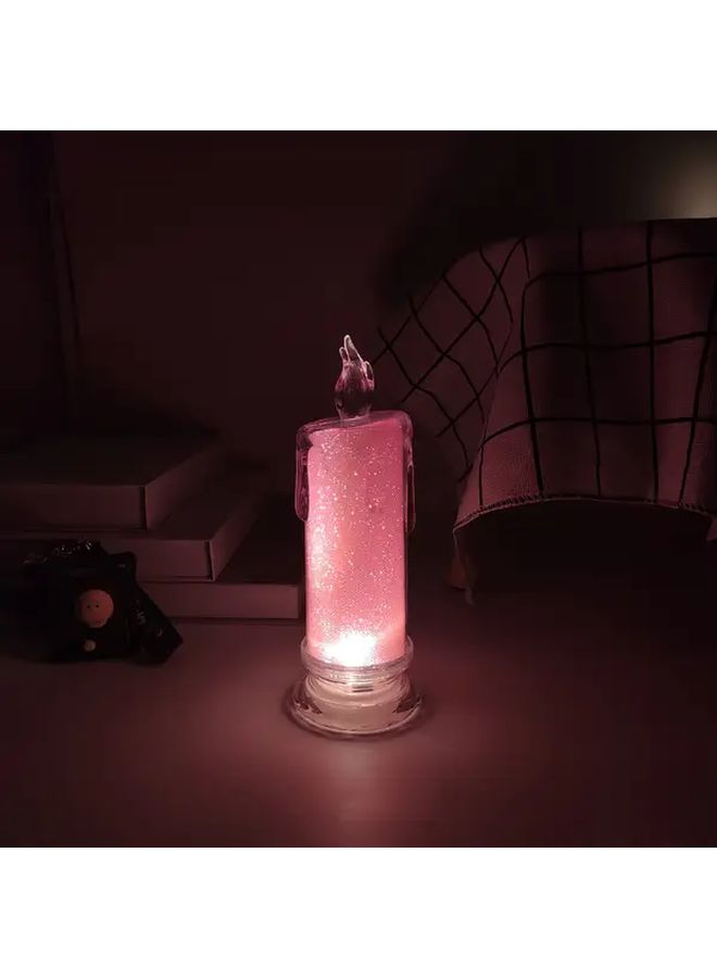 Blue Teardrop Candle Night Light Battery Powered Glow In The Dark Plastic Decorative Lamp - Image 5