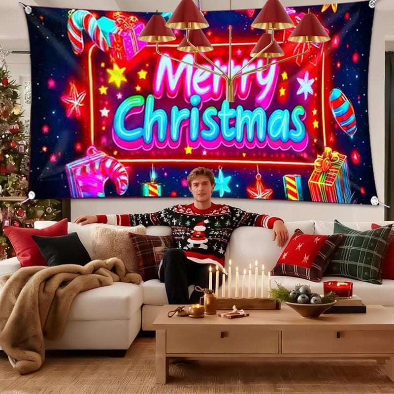 Christmas Vinyl Garage Door Cover Weather Resistant Indoor Outdoor Holiday Decoration - Image 3