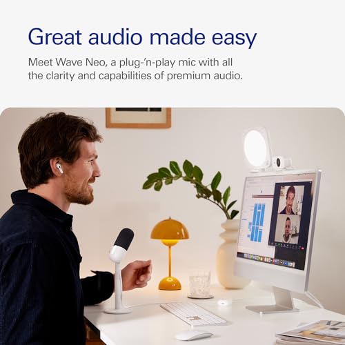 Elgato Wave Neo – USB Condenser Microphone, Tap to Mute, for Gaming, Streaming, Meetings, Voice Recording on Teams/Zoom/OBS/Twitch/YouTube & more, Plug-’n-Play, Works on Laptop, PC, Mac, iPad, iPhone - Image 2