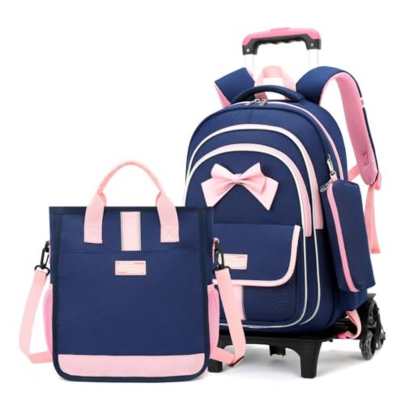 Unisex Child 2729 6 Wheels Trolley + Backpack Sets - Image 1