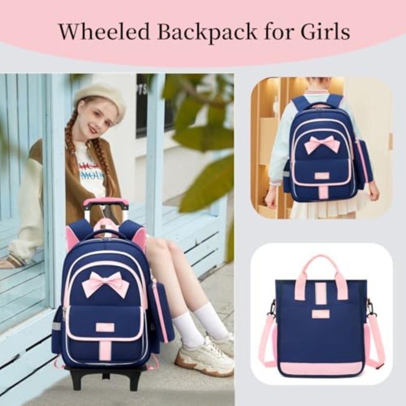 Unisex Child 2729 6 Wheels Trolley + Backpack Sets - Image 3