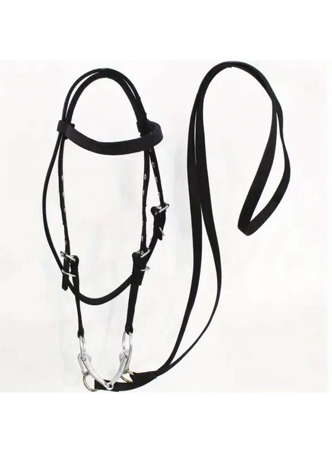 لجام الحصان الأحمر حبل اللجام معدات الفروسية غطاء الرأس ملحقات - Image 5