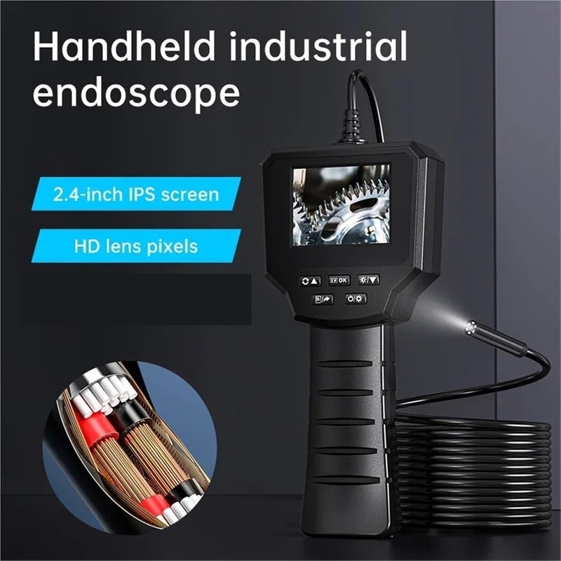 Borescope, Industrial Endoscope Handheld High-Definition Screen Car Inspection Instrument Pipeline Tool Probe - Image 2