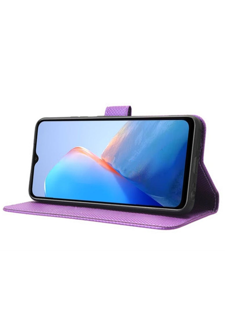 Infinix SMART 7 HD 4G Phone Case Cover with Full Body Camera Len Protector PU Leather Wallet Card Holder Shockproof Protective Back Cover with Release Hand Phone Holder Daily Video Kickstand  - Image 3