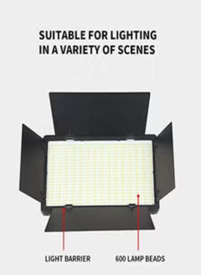 Rechargeable Pro LED 600 Photography Light | Photo Shoot | Video Making Light For YouTube Vlog | TikTok & Insta Reels | Wedding Photography LED Studio Light with Stand Camera Light - Image 3