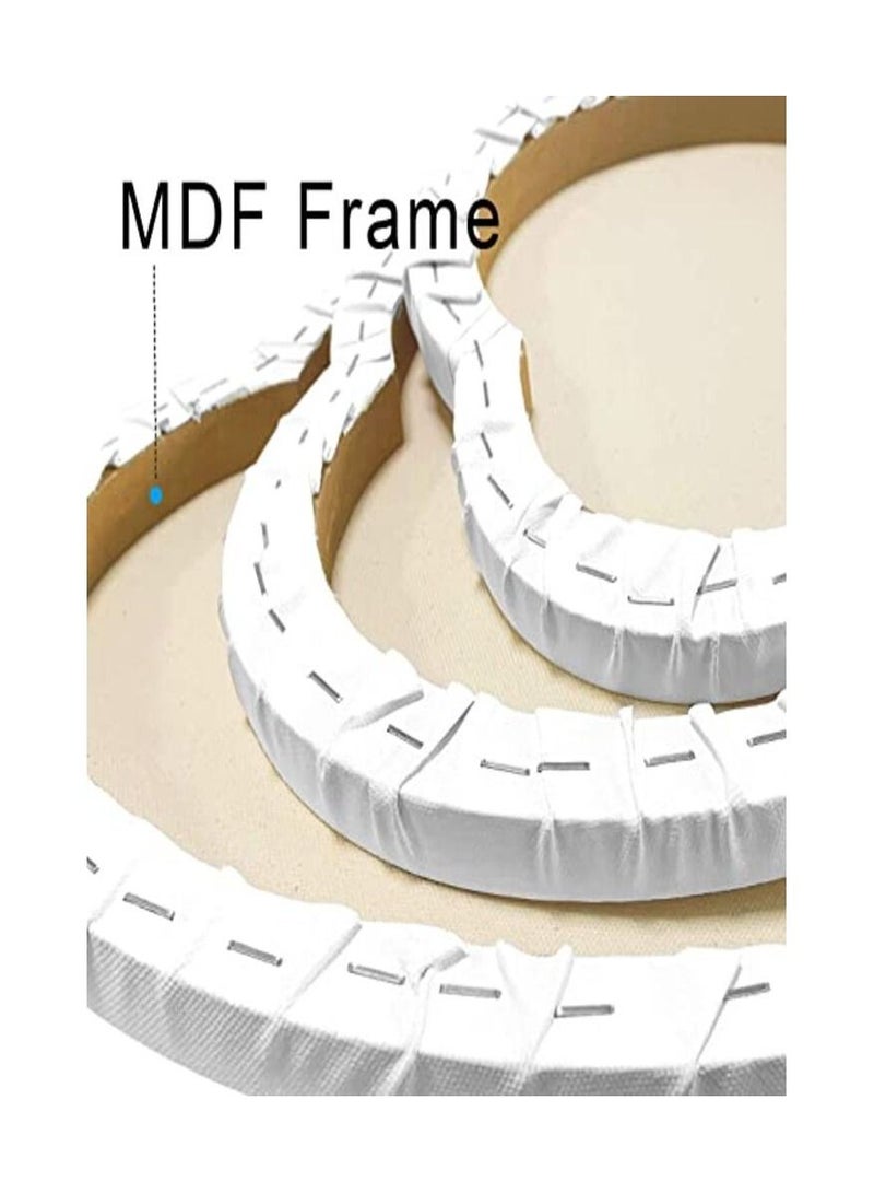 فينيكس 6 قطع قماشية مشدودة على شكل قلب من PHOENIX - 8، 10، 12 بوصة القطر (2 لكل منهما) - 100% قطن، 100 أوقية لوحة قماشية فنية خالية من الحمض بيضاء جاهزة للزيت والأكريليك، فن الصب والديكور - Image 4