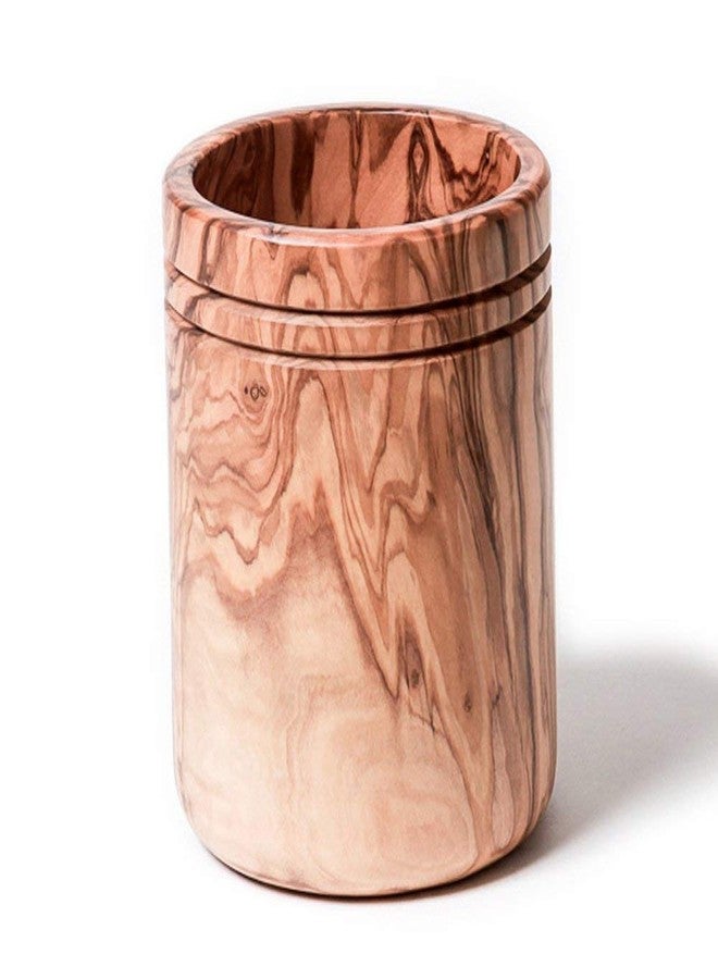 Berard Olive Wood Handcrafted Utensil Canister - Image 1