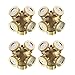 Yardwe Yardwe 4pcs Mist Spray Nozzle 4 Hole Brass Misting Nozzles Agricultural Water Sprayer Sprinkler Irrigation for Outdoor  - Image 2
