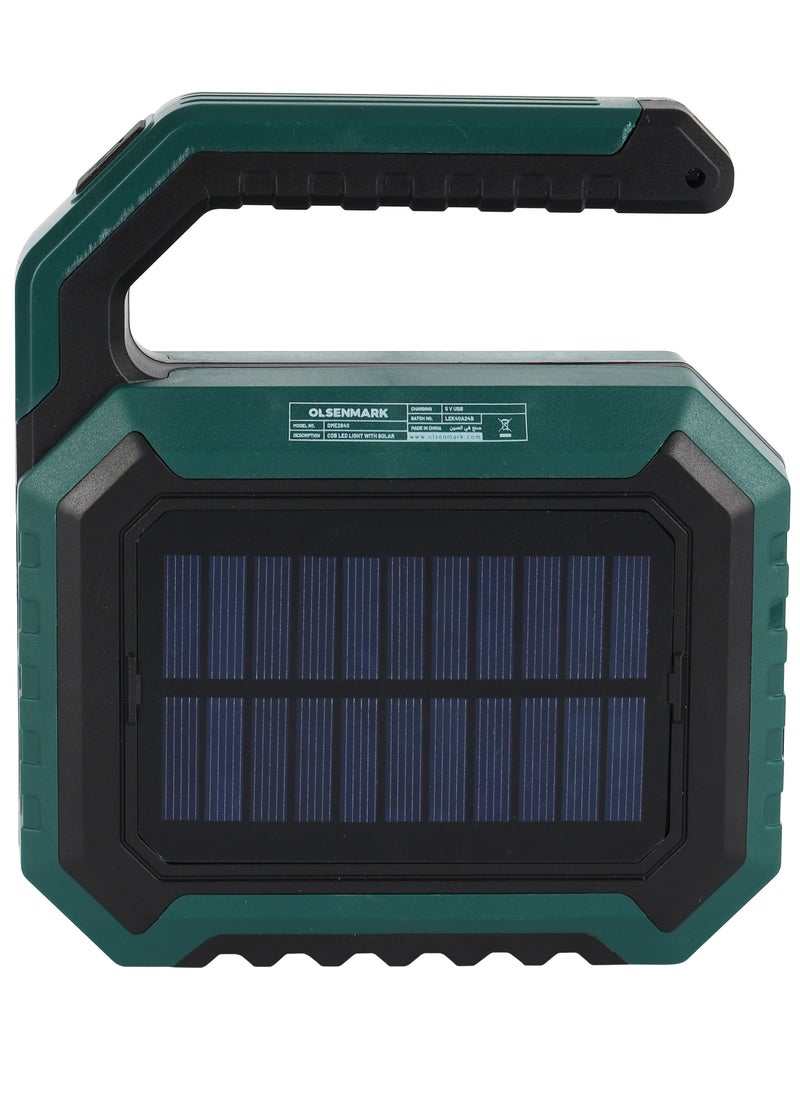 Olsenmark Olsenmark COB LED Light with Solar- OME2840, Advanced Technology, Efficient Performance, Convenient Charging and Double Flashlight Design, 9 Hours Continuous Working  - Image 4