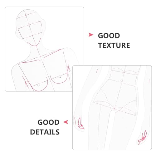 ULTNICE 4pcs Plastic Drawing Template Ruler Set Woman Sewing Patterns Curve Rulers Sketching Templates Ruler for Women Sewing Patchwork - Image 5