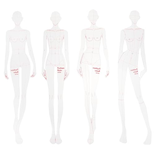 ULTNICE 4pcs Plastic Drawing Template Ruler Set Woman Sewing Patterns Curve Rulers Sketching Templates Ruler for Women Sewing Patchwork - Image 1