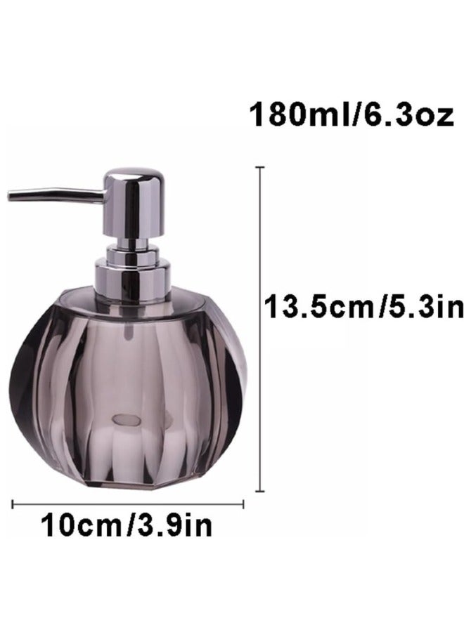 FALMER Acrylic Soap Dispenser Pump for Bathroom and Kitchen, Refillable Hand Washing (180ml Capacity - Black) Anti-break - Image 2