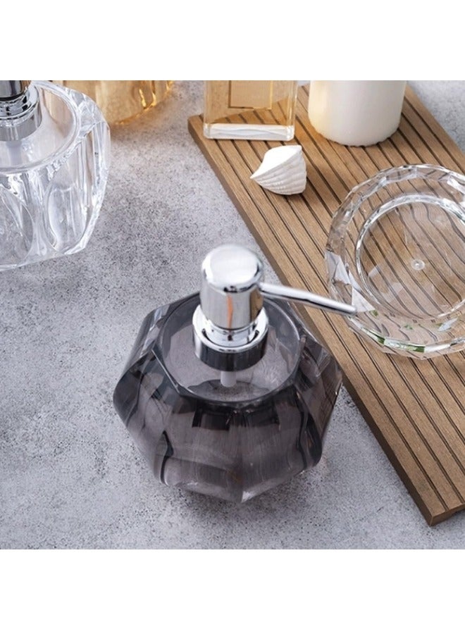 FALMER Acrylic Soap Dispenser Pump for Bathroom and Kitchen, Refillable Hand Washing (180ml Capacity - Black) Anti-break - Image 5