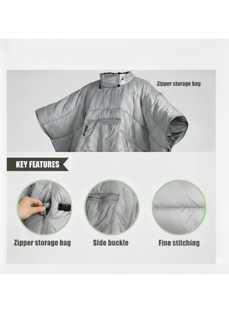 Adventure Lab All-Season Camping Poncho Sleeping Bag – Warm, Cozy, and Portable Camping Poncho Blanket for Outdoor Adventures - Image 2
