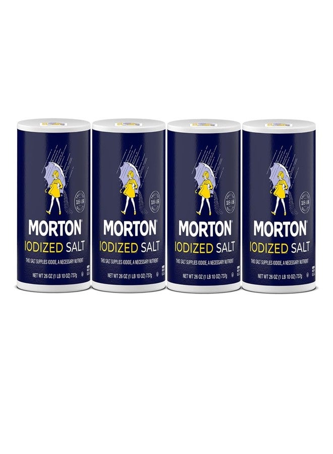 Morton Iodized Round, 26 oz, 4 pack