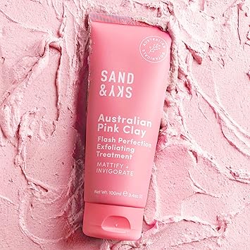 Sand & Sky Sand Sky Australian Pink Clay Exfoliating Face Scrub with AHA Pearl Powder Gentle Physical Chemical Exfoliant for Smooth Skin Reduces Texture - Image 3