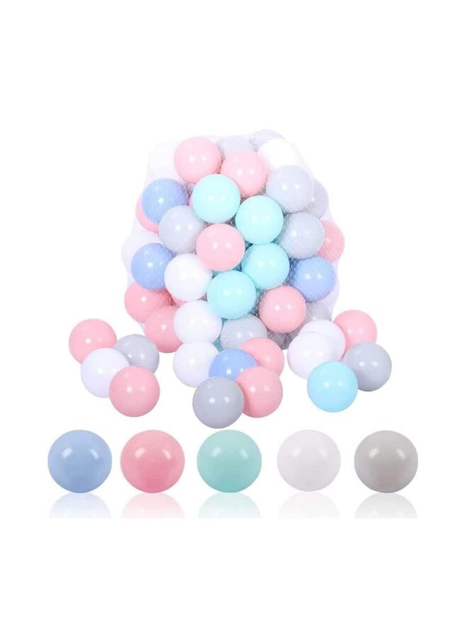 100PCS Ball Pit Balls for Toddlers, Crush Proof Plastic Toy Balls for Ball Pit, Children's Pool Water Toys, Macaron Ocean Balls for Play Tent - Image 1