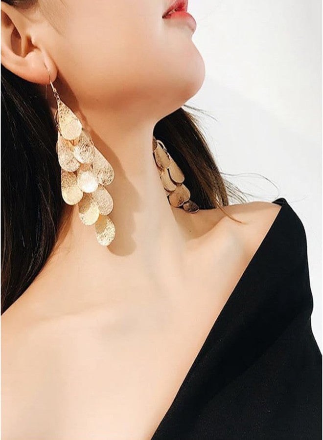 SALTY Anti Tarnish Nightclub Exaggerated Tassel Drop Earrings Set for Women | Stylish Fashion Jewellery | Accessories for Girls | Minimal Jewelry | Ideal for Gifting | Marriage, Birthday | Gift for Valentine Day - Image 3