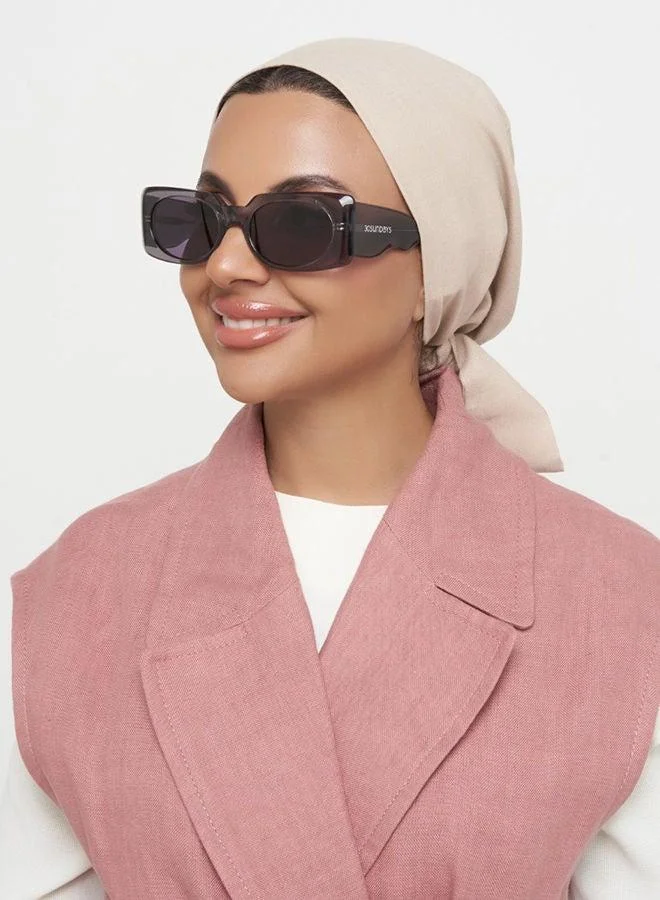 30Sundays 30Sundays PIPER,Women Sunglasses, Rectangle Sunglasses, UV Protection: UV400 (Gray,Purple)