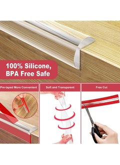 HaHaHai (3Mx1.5CM) Silicone PVC Safety Corner Protector,Edge Protector Strip Clear, Tables Corner Guards Child Safety, Soft Silicone Bumper Strip for Sharp Corners of Cabinets Tables Drawers  - Image 2