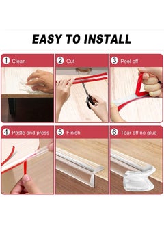 HaHaHai (3Mx1.5CM) Silicone PVC Safety Corner Protector,Edge Protector Strip Clear, Tables Corner Guards Child Safety, Soft Silicone Bumper Strip for Sharp Corners of Cabinets Tables Drawers  - Image 5