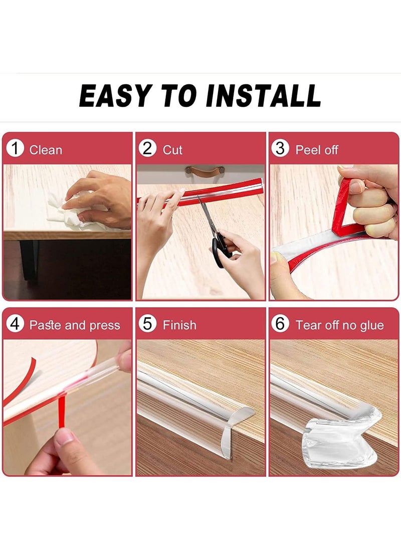 HaHaHai - (3Mx1.5CM) Silicone PVC Safety Corner Protector,Edge Protector Strip Clear, Tables Corner Guards Child Safety, Soft Silicone Bumper Strip for Sharp Corners of Cabinets Tables Drawers - Image 1