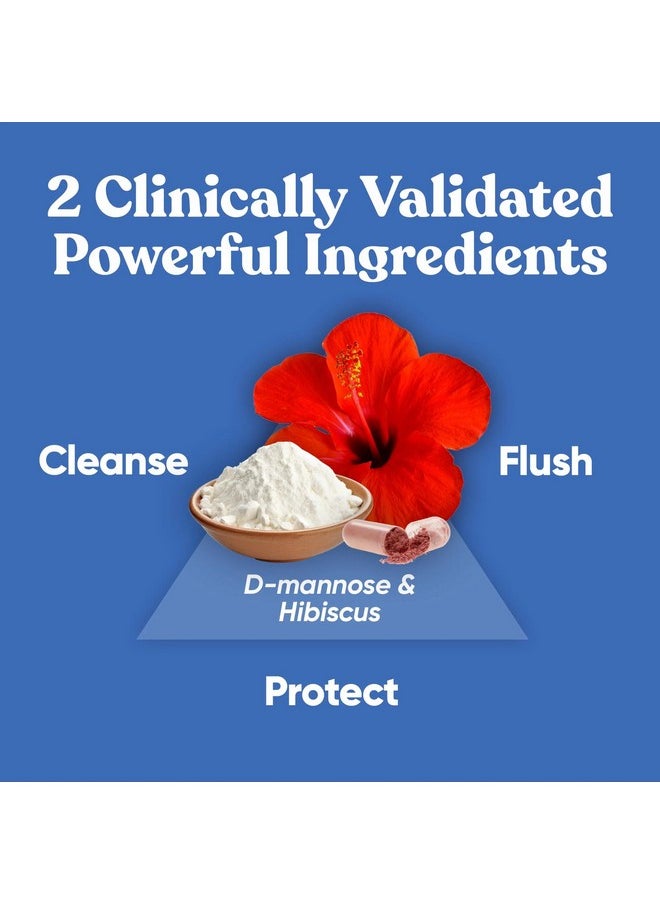 Eu Natural Urinary Harmony D-Mannose Supplement - Urinary Tract Health for Women - Potent Clinical-Strength Formula with D-Mannose and Hibiscus Cleanses and Flushes the Urinary System - 180 Fast-Acting Capsules  - Image 4